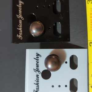 13mm Tahitian pearl button earrings